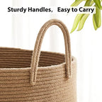 Fiona's magic Jute Rope Laundry Hamper, 72L Tall Blanket Storage - Image 5