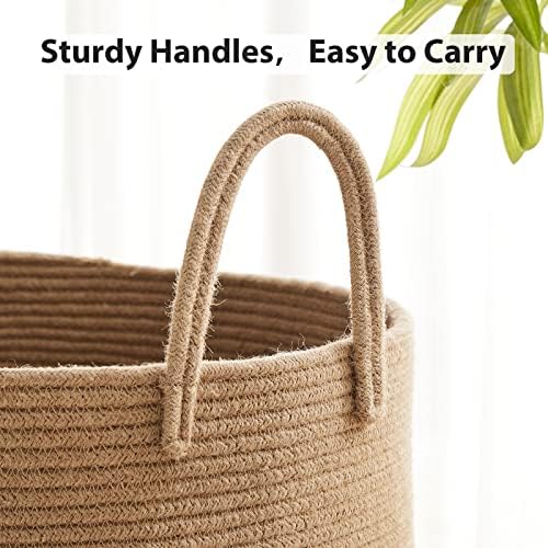 Fiona's magic Jute Rope Laundry Hamper, 72L Tall Blanket Storage - Image 5
