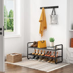 Expandable Metal Shoe Rack for Closet, Entryway & Garage, 2-Tier, Black - Image 2