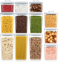 Melovom 12 Pcs Pop Food Storage Containers Airtight Food Storage Containers Set with Lids Kitchen Pantry Organization and Storage, 3.4Qt, 2.8Qt, 2.1Qt, 1.2Qt by Melovom