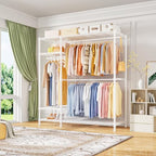 Ulif F7 Clothes Rack Heavy Duty, Clothing Racks for Hanging Clothes, White - Image 2