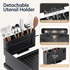 KINGRACK Dish Drying Rack for Kitchen Counter, Dish Drainer with Cup Holder - Image 6