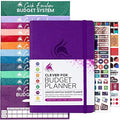 Clever Fox Budget Planner & Cash Envelopes for Budget System Bundle - Monthly Budget Organizer & 12 Money Envelopes - Household Budgeting Book & Envelopes for Women & Men – A5, Purple & Multicolor by CleverFox