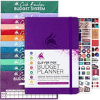 Clever Fox Budget Planner & Cash Envelopes for Budget System Bundle - Monthly Budget Organizer & 12 Money Envelopes - Household Budgeting Book & Envelopes for Women & Men – A5, Purple & Multicolor by CleverFox