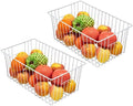 16inch Freezer Storage Organizer Baskets, Household Wire Refrigerator Bins with Built-in Handles for Cabinet, Pantry, Closet by Y.Z.Bros