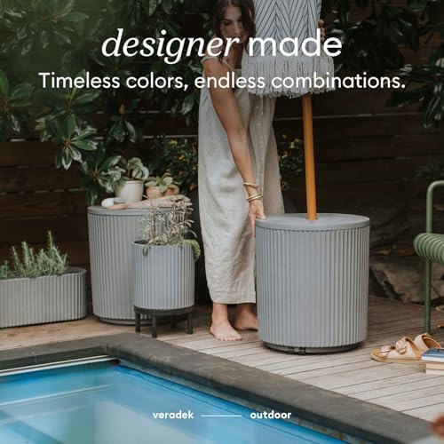 Veradek Umbrella Side Table - Outdoor Patio Table with Umbrella Hole - Image 4