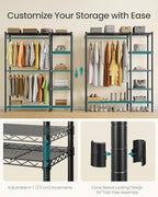 SONGMICS Closet Organizers and Storage, Clothes Rack with Shelves - Image 4