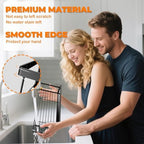 5 Pack Multifunctional Magnetic Shelves for Refrigerator Spice Rack & Washing Machine Organize, Include Paper Towel Holder, Kitchen Utensil Hanger and Hooks, Strong Magnet for Secure Hold (Black) - Image 3