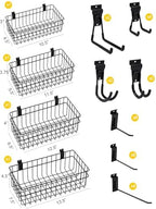 Slatwall Accessories Slatwall Hook Slat Wall Hanging Hook Garage, Slat Wall Accessory Includes 4 Pack Slatwall Baskets Set and 26 PCS Multisized Heavy Duty Slatwall Hooks (30 Hook) - Image 2