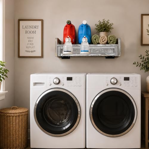 Extra Large Wall Mount Laundry Station, Rustic Grey - Image 4