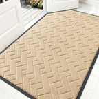 OLANLY Front Door Mat Outside 59x34, All-Season Absorbent Rubber Doormat by OLANLY