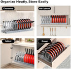 Housolution Pot and Pan Lid Organizer Holder Storage Rack, Grey - Image 6