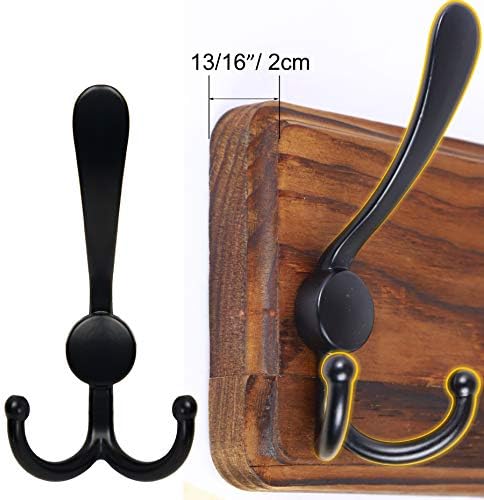 SKOLOO Rustic Coat Rack Wall Mount, 16" Stud Spacing, Solid Wood, Brown - Image 5
