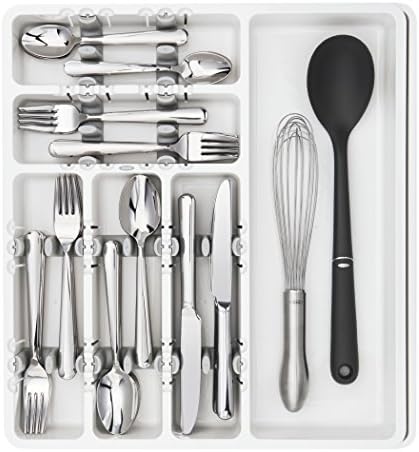 OXO Good Grips Large Expandable Utensil Organizer, White - Image 4