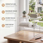Kitchen Cabinet Organizer Shelf, 2-Pack Clear Stackable Shelf Risers - Image 7