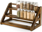 Tinamo Acacia Wood Spice Rack, 3-Tier Spice Rack Organizer for Countertop by TINAMO