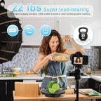 2 in 1 Motorized Rotating Display Stand with 5.74 /8.66 inch Replacement Cover, Remote Control 360 Degree Electric Turntable Display Stand Max 22lbs Load Auto Lazy Susan for Photography LiveStream - Image 6