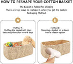 MiniArk Small Storage Baskets for Organizing | Closet Organizer Bins | Shelf Toy Basket | Woven Rope Baskets | Cube Decorative Box | Shallow Basket |11.5x7.5x4.7”| 4 Packs Gradient Brown - Image 7