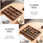 Wood Jewelry Organizer Tray, 5-Piece Set (Brown, 5Pc) - Image 3
