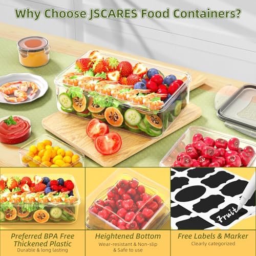 50 PCS Food Storage Containers with Lids Airtight (25 Lids & 25 Containers) - Image 4