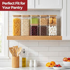 Glass Pantry Storage Containers with Lids 0.6/1.2/1.9 Qt 6 Pack - Image 5