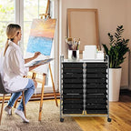 COSTWAY 20-Drawer Rolling Storage Cart, Utility Storage Organizer Cart - Image 2
