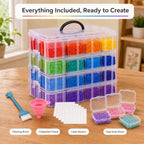 4-Tier Stackable Bead Organizer, 112 Grids Craft Storage Box - Image 2