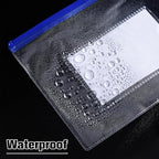 Marspark 100 Pcs Zip Envelope Poly Clear Pencil Pouch, Blue - Image 4