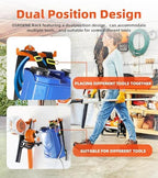 Backpack Blower Rack with Tube Hook, 4 Pack Backpack Blower Wall Mount - Image 6