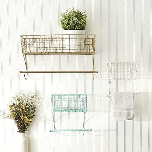 DII Rustic Bathroom Décor, Metal Storage, Large Towel Bar, Gold - Image 5