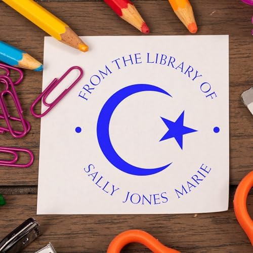 Custom Made Book Stamper - PSI Pre-Inked Respected Crescent Personalized Home Stamp for Muslim Community Leaders - Ideal Custom Book Stamper for Libraries, Schools, and Personal Collections - Image 6