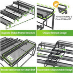 2 Pack Spice Rack Organizer for Cabinet, 4 Tier Black (S&L) Seasoning Organizer Rack for Inside Cabinets, Countertop, Pantry Storage - Image 4