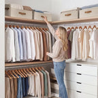 StorageWorks Closet Organizer Bins Trapezoid, Brown&Beige, Large, 3-Pack - Image 5