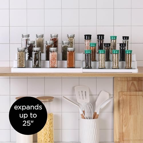 SIMPLEMADE 3-Tier Spice Rack Organizer - Versatile Storage Shelf for Kitchen, Bathroom, Bedroom & Office, Set of 1, White - Image 3