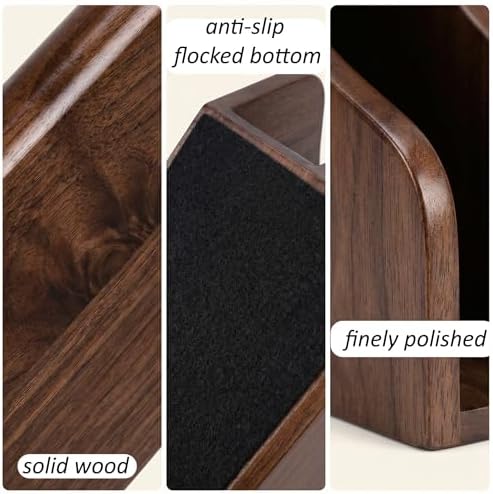 Solid Wood Vertical File Organizer, No Assembly Desk Mail Document Holder - Image 4