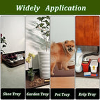 Large Multifunctional Boot Tray 2 Pack Boot Mat Washable Indoor or Outdoor Tray Mat for Shoes Boots Plants Pots Paint Tins Pet Bowls Car Storage, 30 x 15 x 1.2 Inches (Brown) - Image 6