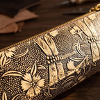 Gexmil Genuine Leather Pen Case, Hand-made Stationery Bag for Work Office - Image 5
