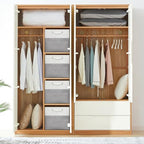 13x13 Storage Cube Bins 4Pack,Collapsible Cube Storage Organizer for Closet, Fabric Storage Box w/ Rope Handles, Foldable Storage Baskets for Shelves, Clothes,Closet Organization - White/Gray - Image 4