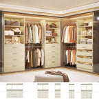 Aheaplus Closet System with 12 Drawers, 8.5-11.5Ft Closet Organizer System - Image 5