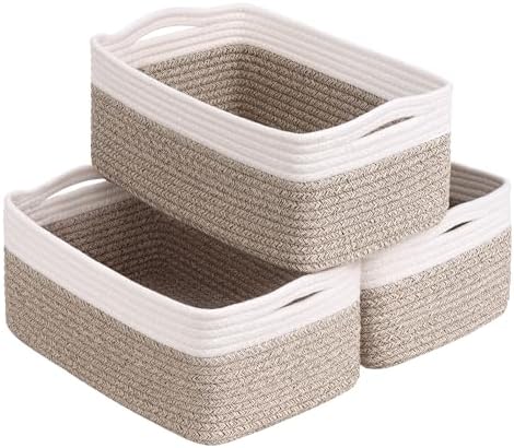 Goodpick 3-Pack Rope Storage Baskets for Gifts, 13 x 8 x 5 in by Goodpick