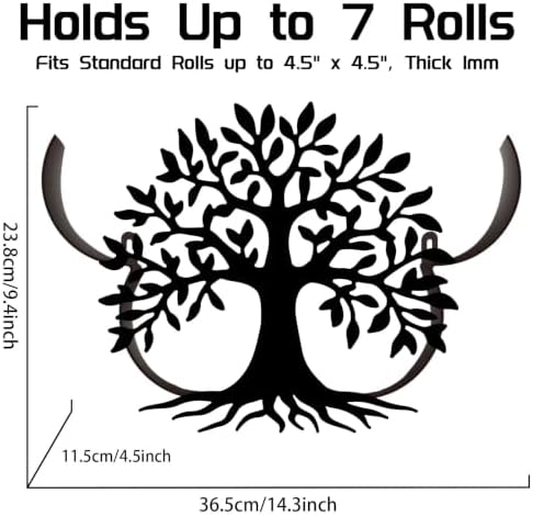 Tree of Life Toilet Paper Holder Wall Mount/Stand for Extra 8 Rolls - Image 2