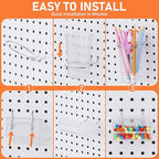 INCLY 90PCS Metal Peg Board Kit with 1/4" Pegboard Accessories - Image 6