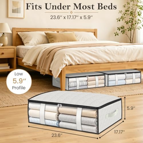 StorageRight Under Bed Storage Bags, 10 Pack, 40L, White - Image 2