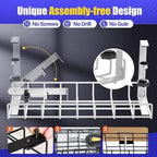 Under Desk Cable Management Tray 2 Pack, Xpatee Upgraded Wire Management No Drill No Screws, Cable Tray with Clamp for Wire Organizers, Computer Cord Rack for Office, Home - No Damage to Desk White - Image 2
