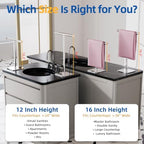 RUACQ T-Shape Hand Towel Holder Stand, 16inch, Chrome - Image 4