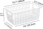 Slideep Farmhouse Freezer Baskets Organizer Storage Bins Large Organizer Baskets for Storage, Office, Bathroom, Pantry Organization Storage Bins Rack with Handles 6 Pack - Image 2