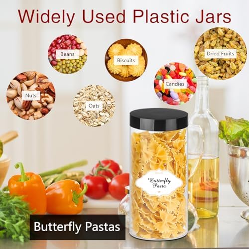PeacePeo 16 OZ Plastic Jars with Lids, 24 Pack Clear Storage Containers - Image 4