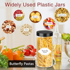 PeacePeo 16 OZ Plastic Jars with Lids, 24 Pack Clear Storage Containers - Image 4