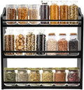 3 Tier Bamboo Spice Rack Wall Mount or Countertop,Spice Organizer by FoverOne
