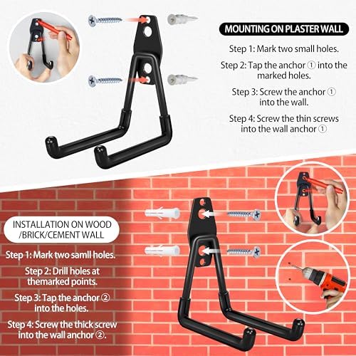 28 Pack Garage Hooks Heavy Duty with Non Slip PVC Coating - Image 6